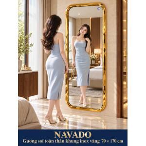 Gương soi toàn thân khung inox vàng 70 x 170 cm NAVADO