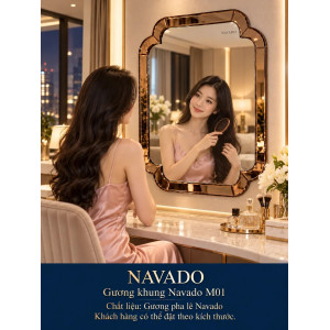 Gương bàn trang điểm khung NAVADO M01 60 x 80 cm