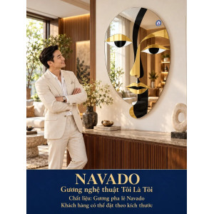 Gương nghệ thuật Tôi Là Tôi NAVADO phòng khách