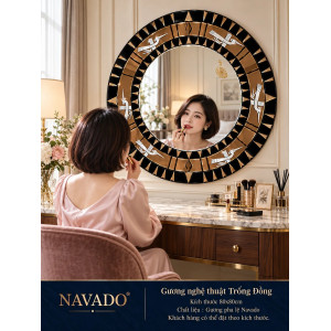 Gương bàn trang điểm Trống Đồng NAVADO