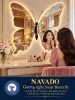 Gương bàn trang điểm Butterfly NAVADO ghép thủ công LED