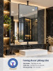 Gương phòng tắm khung inox mạ đen NAVADO