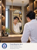 Gương bàn trang điểm khung inox decor NAVADO
