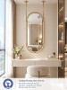 Gương bàn trang điểm khung inox decor NAVADO