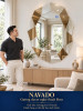 Gương trang trí Bern NAVADO viền kính trà