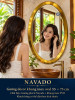 Gương phòng tắm inox vàng oval NAVADO 55 x 75 cm