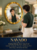 Gương trang trí inox vàng tròn NAVADO