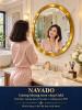 Gương phòng tắm inox vàng tròn NAVADO