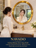 Gương phòng tắm inox vàng tròn NAVADO