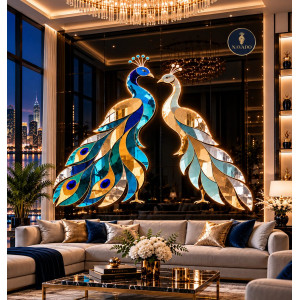 Gương nghệ thuật Chim Công Đôi NAVADO