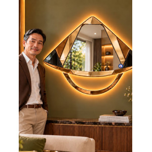 Gương trang trí Nón Lá 3D NAVADO