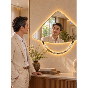 Gương trang trí Nón Lá LED NAVADO